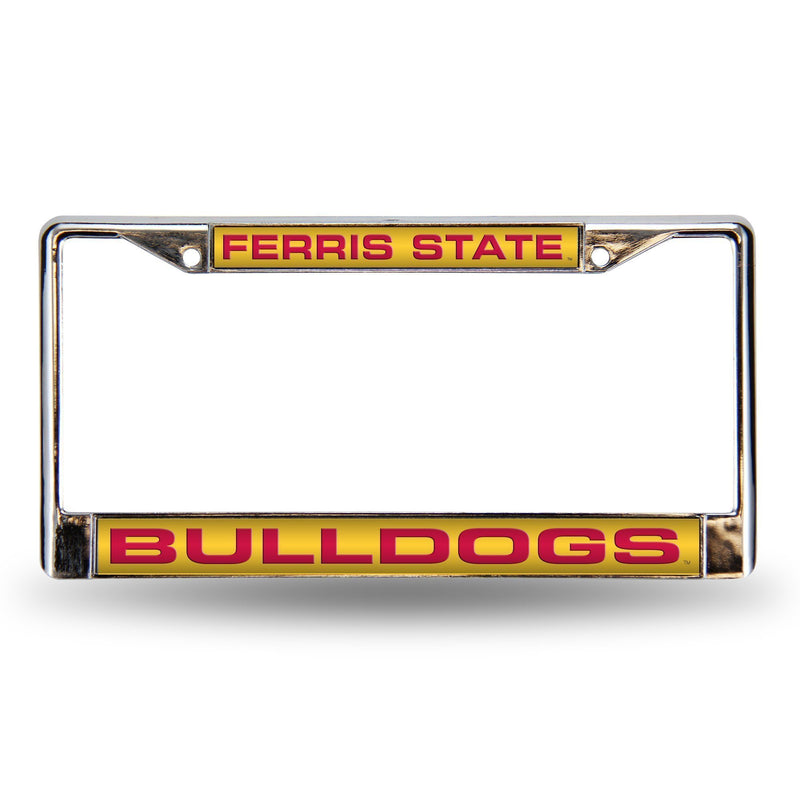 NCAA Ferris State Red Laser Chrome Frame