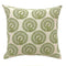 FIFI Contemporary Big Pillow With pattern Fabric, Green Finish, Set of 2-Accent Pillows-Green & Ivory-Cotton & Polyester-JadeMoghul Inc.