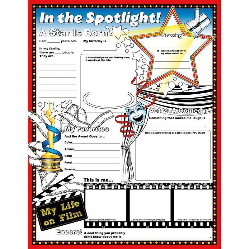 FILL ME IN POSTERS IN THE SPOTLIGHT-Learning Materials-JadeMoghul Inc.