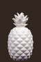Fine Crafted Pineapple Figurine- Small- White- Benzara-Decorative Accessories-White-Ceramic-JadeMoghul Inc.