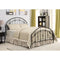 Fine looking Metal Curved Queen Size Bed, Bronze-Bedroom Sets-Bronze-JadeMoghul Inc.