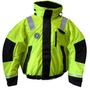 First Watch Hi-Vis Flotation Bomber Jacket - Hi-Vis Yellow-Black - Large [AB-1100-HV-L]-Flotation Coats/Pants-JadeMoghul Inc.