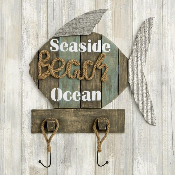 Fish wall sign - Seaside - Beach - Ocean-Wedding Cake Accessories-JadeMoghul Inc.