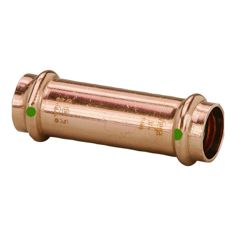 Fittings Viega ProPress 1/2" Extended Coupling w/o Stop - Double Press Connection - Smart Connect Technology [79005] Viega