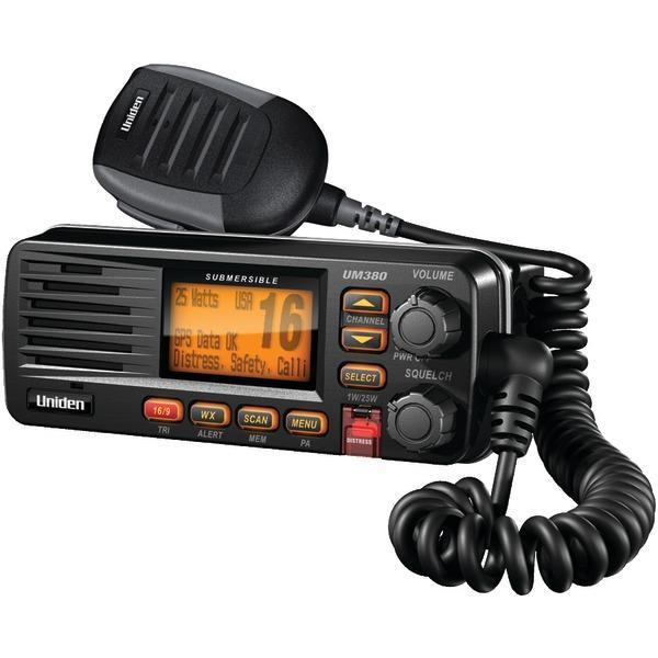 Fixed-Mount VHF/2-Way Marine Radio (Black)-Radios, Scanners & Accessories-JadeMoghul Inc.
