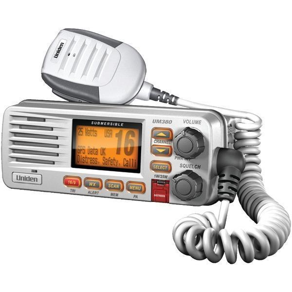 Fixed-Mount VHF/2-Way Marine Radio (White)-Radios, Scanners & Accessories-JadeMoghul Inc.
