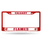 Best License Plate Frame Flames Red Colored Chrome Frame