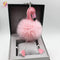 Flamingo Fluffy Pompom Keychain-pink-JadeMoghul Inc.