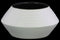 Flared Bellied Round Vase With Combed Design In Ceramic, Large, White-Vases-White-Ceramic-JadeMoghul Inc.
