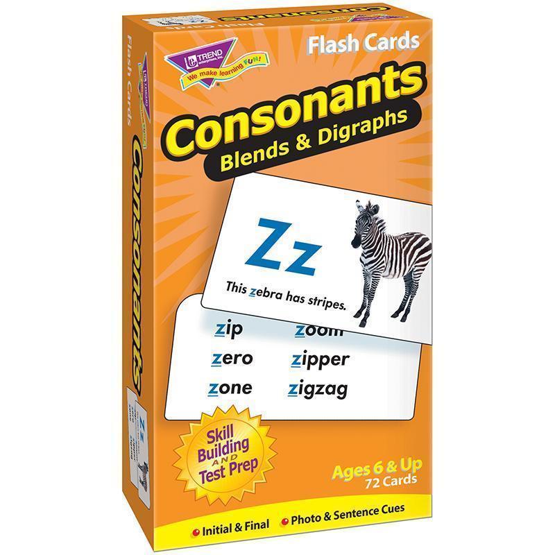 FLASH CARDS CONSONANTS 72/BOX-Learning Materials-JadeMoghul Inc.