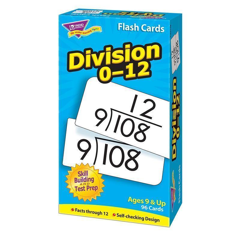 FLASH CARDS DIVISION 0-12 91/BOX-Learning Materials-JadeMoghul Inc.