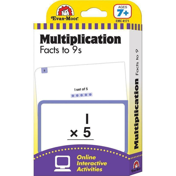 FLASHCARD SET MULTIPLICATION FACTS-Learning Materials-JadeMoghul Inc.