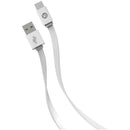 Flat USB-C(TM) to USB-A Cable, 4ft (White)-Wall Chargers-JadeMoghul Inc.