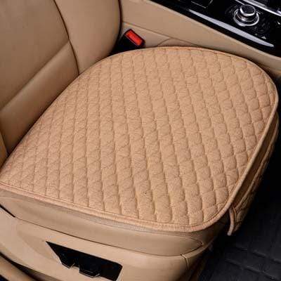 Flax Car Seat Cover Four Seasons Front Rear Linen Fabric Cushion Breathable Protector Mat Pad Auto accessories Universal Size AExp