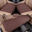 Flax Car Seat Cover Four Seasons Front Rear Linen Fabric Cushion Breathable Protector Mat Pad Auto accessories Universal Size AExp