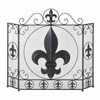 Cheap Home Decor Fleur De Lis Fireplace Screen