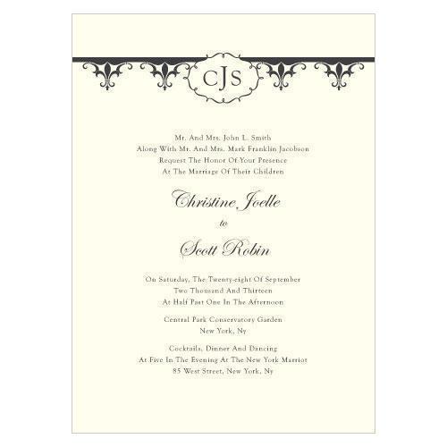 Fleur De Lis Invitation Berry (Pack of 1)-Invitations & Stationery Essentials-Vintage Pink-JadeMoghul Inc.