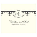 Fleur De Lis Rectangular Label Berry (Pack of 1)-Wedding Favor Stationery-Berry-JadeMoghul Inc.