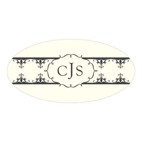 Fleur De Lis Small Cling Berry (Pack of 1)-Wedding Signs-Chocolate Brown-JadeMoghul Inc.