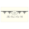 Fleur De Lis Small Ticket Berry (Pack of 120)-Reception Stationery-Charcoal-JadeMoghul Inc.