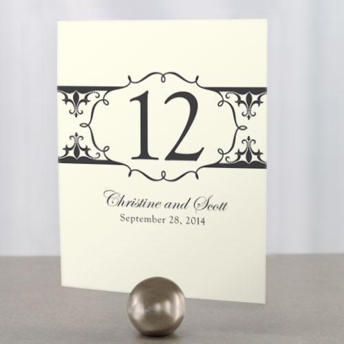 Fleur De Lis Table Number Numbers 85-96 Chocolate Brown (Pack of 12)-Table Planning Accessories-Berry-13-24-JadeMoghul Inc.