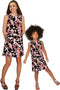 Flirty Girl Adele Shift Floral Mother and Daughter Dresses-Flirty Girl-18M/2-Pink/Black-JadeMoghul Inc.