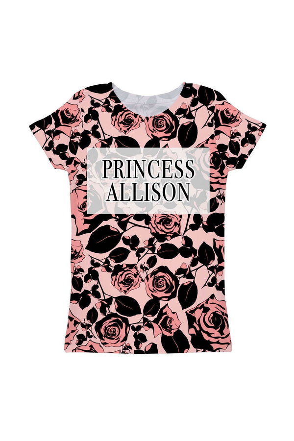 Flirty Girl Customized NAME Zoe T-Shirt - Girls-Flirty Girl-18M/2-Pink/Black-JadeMoghul Inc.