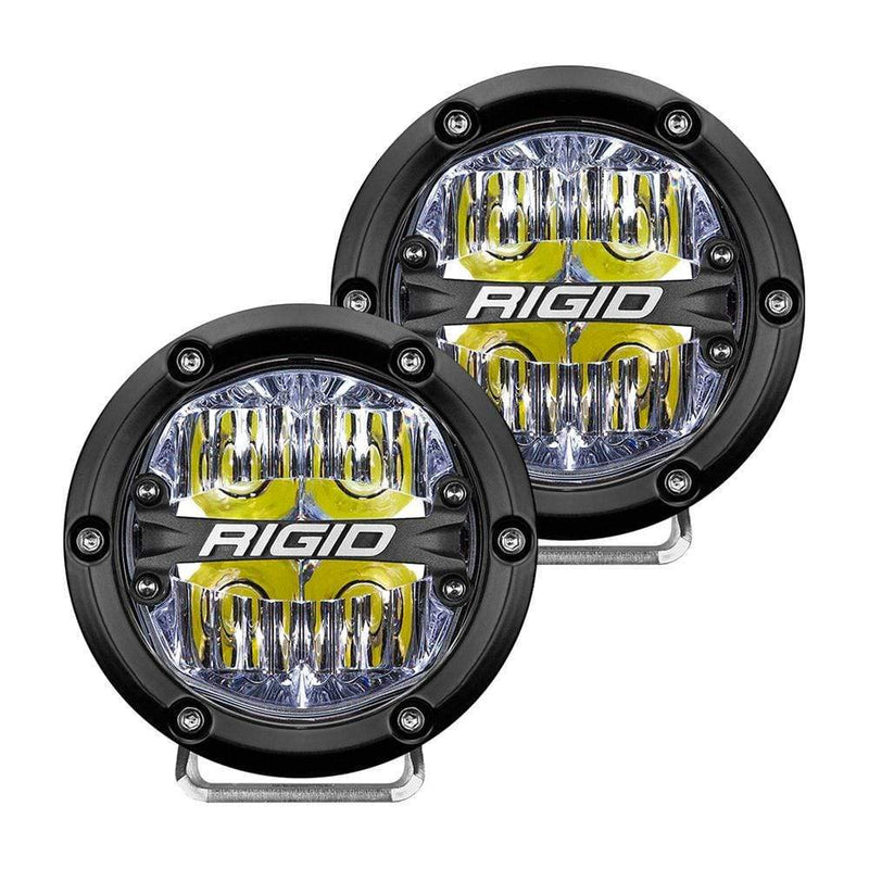 Flood/Spreader Lights RIGID Industries 360-Series 4" LED Off-Road Fog Light Drive Beam w/White Backlight - Black Housing [36117] RIGID Industries