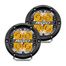 Flood/Spreader Lights RIGID Industries 360-Series 4" LED Off-Road Spot Beam w/Amber Backlight - Black Housing [36114] RIGID Industries