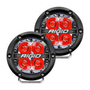 Flood/Spreader Lights RIGID Industries 360-Series 4" LED Off-Road Spot Beam w/Red Backlight - Black Housing [36112] RIGID Industries