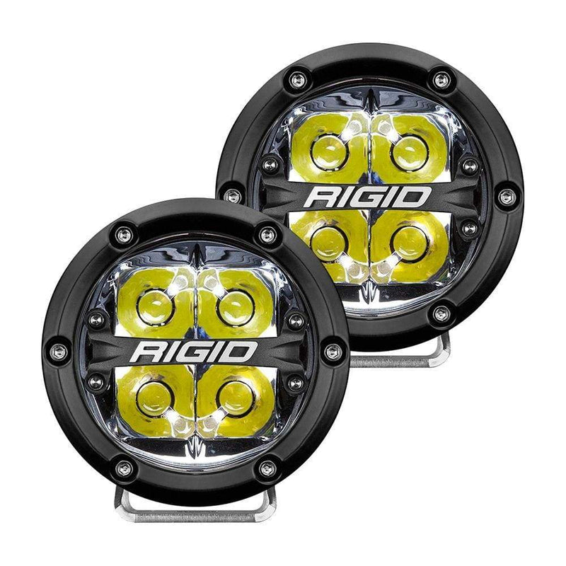 Flood/Spreader Lights RIGID Industries 360-Series 4" LED Off-Road Spot Beam w/White Backlight - Black Housing [36113] RIGID Industries