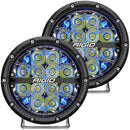 Flood/Spreader Lights RIGID Industries 360-Series 6" LED Off-Road Fog Light Drive Beam w/Blue Backlight - Black Housing [36207] RIGID Industries