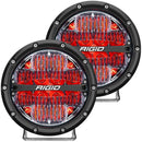 Flood/Spreader Lights RIGID Industries 360-Series 6" LED Off-Road Fog Light Drive Beam w/Red Backlight - Black Housing [36205] RIGID Industries