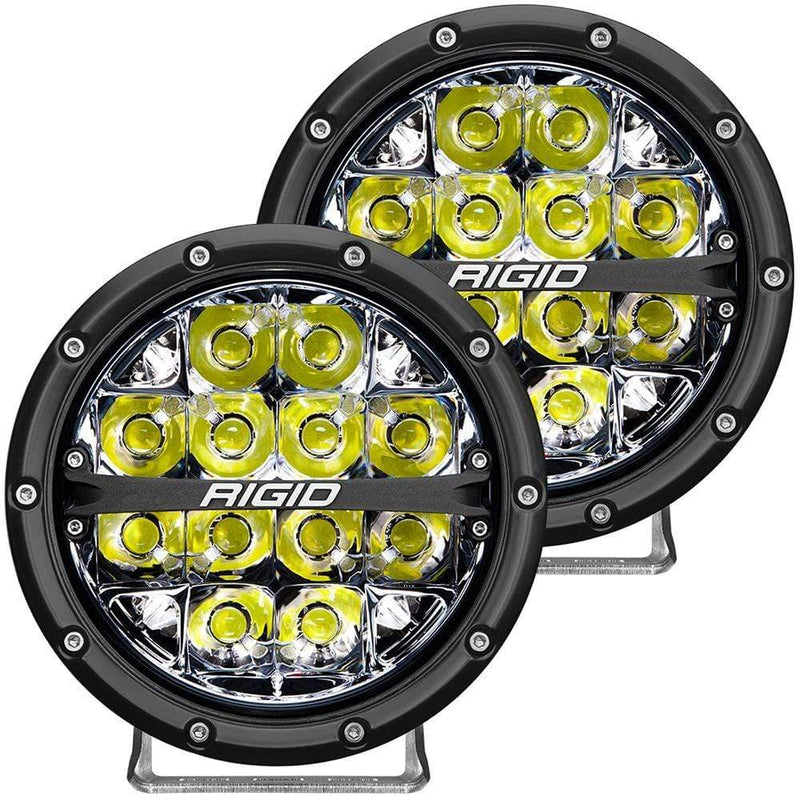 Flood/Spreader Lights RIGID Industries 360-Series 6" LED Off-Road Fog Light Spot Beam w/White Backlight - Black Housing [36200] RIGID Industries