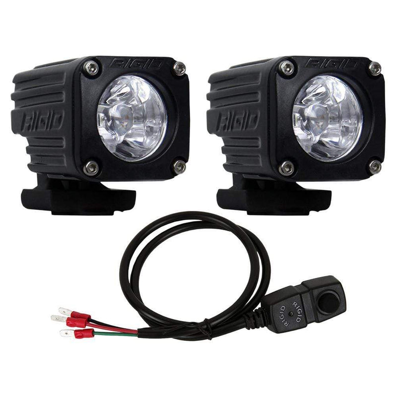 Flood/Spreader Lights RIGID Industries Ignite Motorcycle Kit Spot - High/Low - Black [20731] RIGID Industries