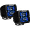 Flood/Spreader Lights RIGID Industries Radiance Pod Blue Backlight Black Housing - Pair [20201] RIGID Industries