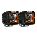 Flood/Spreader Lights RIGID Industries Radiance Scene Lights - Surface Mount Pair - Black w/Amber LED Backlights [68204] RIGID Industries