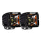 Flood/Spreader Lights RIGID Industries Radiance Scene Lights - Surface Mount Pair - Black w/Amber LED Backlights [68204] RIGID Industries