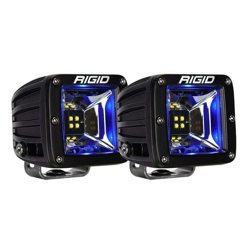 Flood/Spreader Lights RIGID Industries Radiance Scene Lights - Surface Mount Pair - Black w/Blue LED Backlight [68201] RIGID Industries