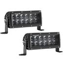 Flood/Spreader Lights RIGID Industries SAE Compliant E-Series 6" Light Bar - Pair - Black [106613] RIGID Industries