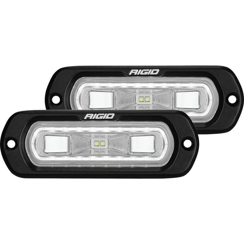 Flood/Spreader Lights RIGID Industries SR-L Series Flush Mount Spreader Light - Black Housing - White Halo [53220] RIGID Industries