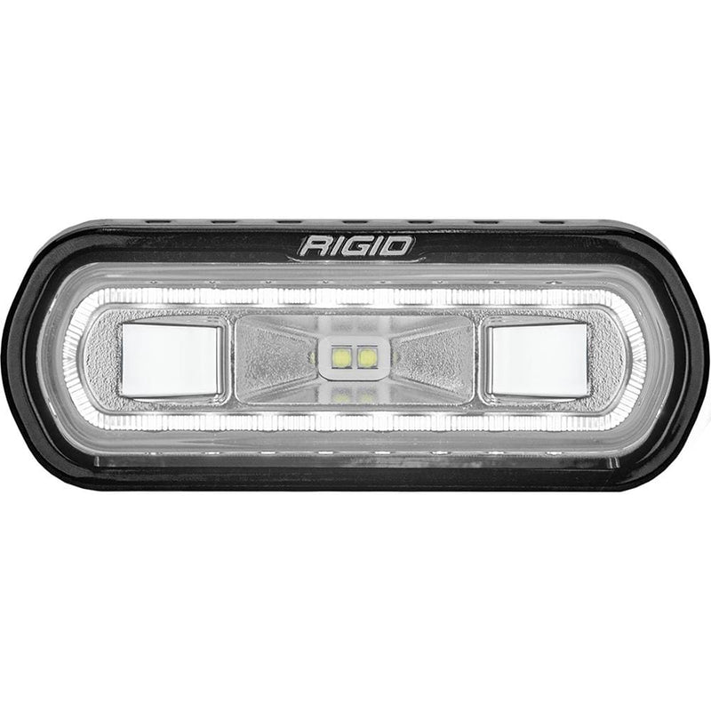 Flood/Spreader Lights RIGID Industries SR-L Series Marine Spreader Light - Black Surface Mount - White Light w/White Halo [52100] RIGID Industries