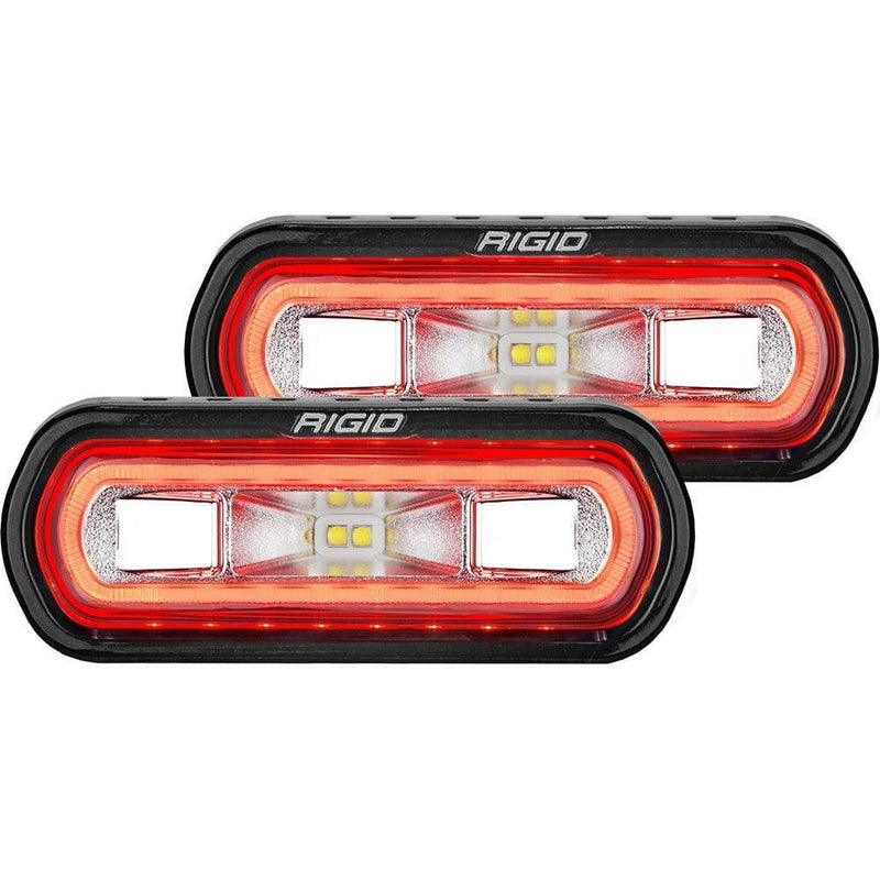 Flood/Spreader Lights RIGID Industries SR-L Series Surface Mount Spreader Light - Black Housing - Red Halo [53122] RIGID Industries