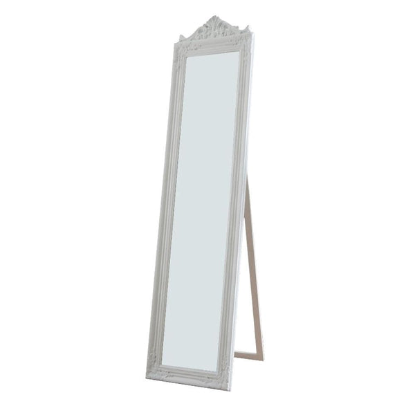 Floor Mirrors Standing Mirror, White Benzara