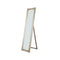 Floor Mirrors Standing Mirror with Decorative Design, Champagne Gold Benzara