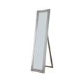 Floor Mirrors Standing Mirror with Decorative Design, Silver Benzara