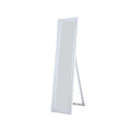 Floor Mirrors Standing Mirror with Decorative Design, White Benzara