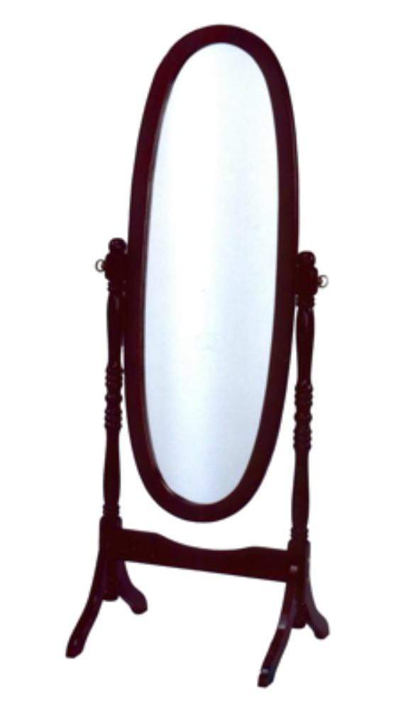 Wooden Full-Length Mirror In Cherry Red