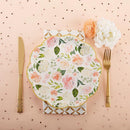 Floral 9 in. Paper Plates (Set of 8)-Table Top Decor-JadeMoghul Inc.