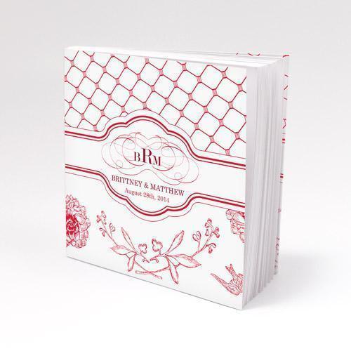 Floral and Trellis Notepad Wedding Favor Vintage Pink (Pack of 1)-Popular Wedding Favors-Black-JadeMoghul Inc.